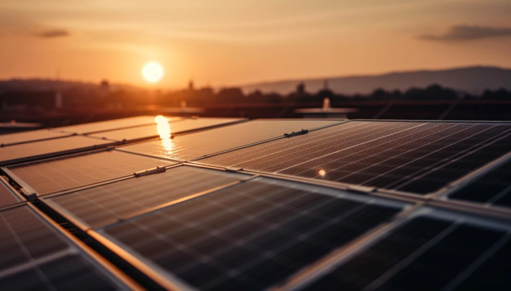 Painel de energia solar.
