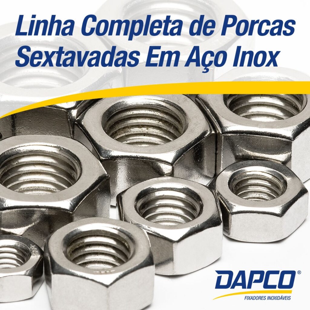 Porca Sextavada Inox